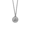 AS Roma Gioielli<Collana Grumetta Pendente ASR tondo X Nove25, Unisex, Argento Brunito
