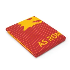 AS Roma Camera Da Letto<Completo da letto ad 1 piazza, set lenzuola e federa con logo lupetto – giallo-rosso