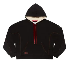 Donna AS Roma Felpe<Felpa con cappuccio cropped logo ASR, Donna, Nero