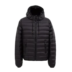 Uomo AS Roma Giacche<Piumino Ultralight 100gr , logo ASR, Adulto, Nero