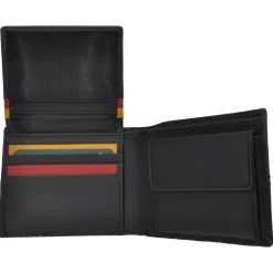 AS Roma Portafogli|Portachiavi<Set Regalo Portafoglio e Portachiavi in Pelle ASR, Nero