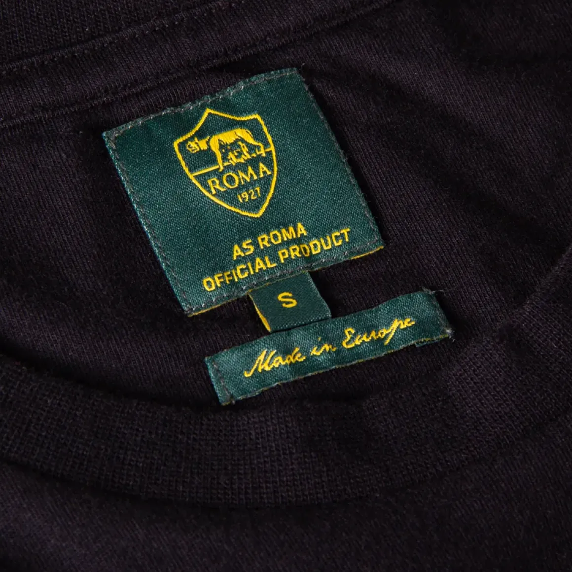 Uomo AS Roma T-shirts E Polo<T-shirt Heritage , Adulto, Nero