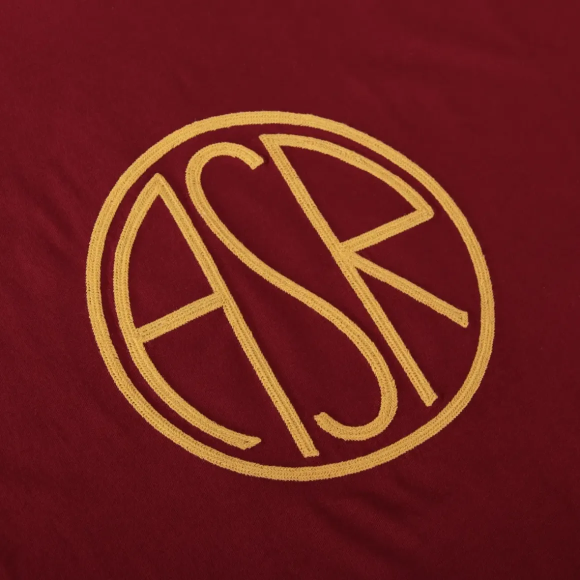 Uomo AS Roma T-shirts E Polo<T-shirt Heritage Logo , Adulto, Rosso