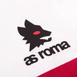 Uomo AS Roma T-shirts E Polo<T-shirt retrò righe e logo lupetto, Adulto, Bianco