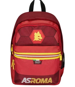 AS Roma Zaini Scuola<Zaino scuola doppio scomparto logo Lupetto